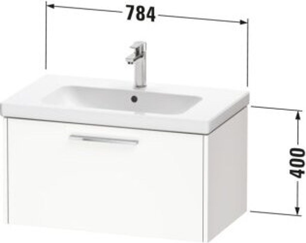 DURAVIT DC4667010910000 D-Code WTU Wandh. Auszug 1,