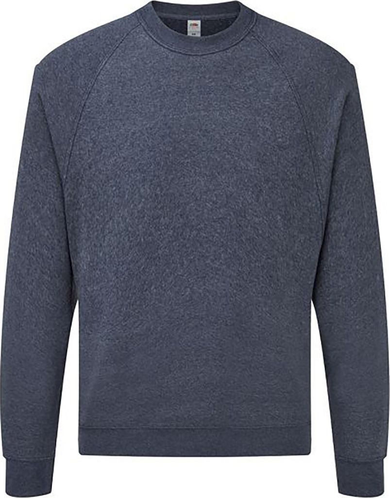 Fruit Of The Loom Erwachsene Uni Klassik Raglan Sweatshirt PC3889 (L) (Navy meliert)