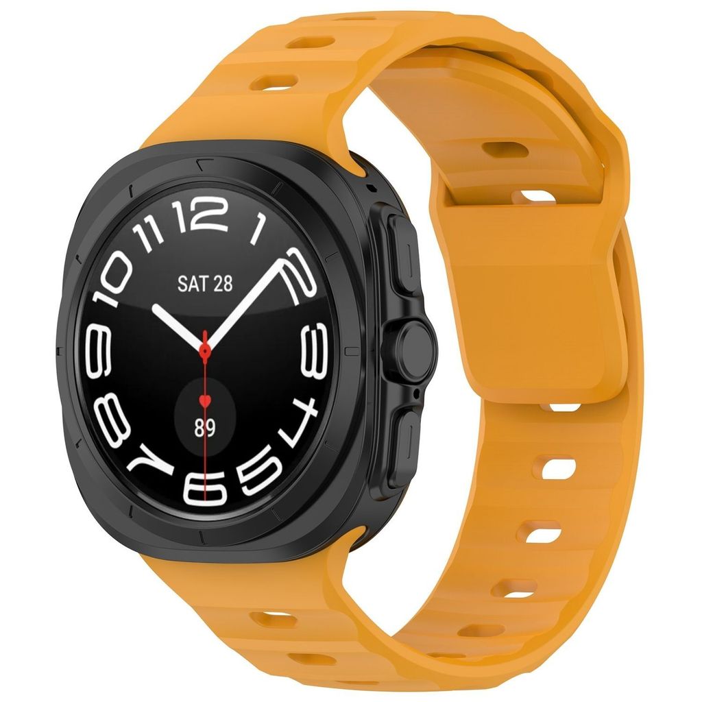 Für Samsung Galaxy Watch Ultra 47mm Solid Color Silikon Sport Arm Band Ersatz Orange