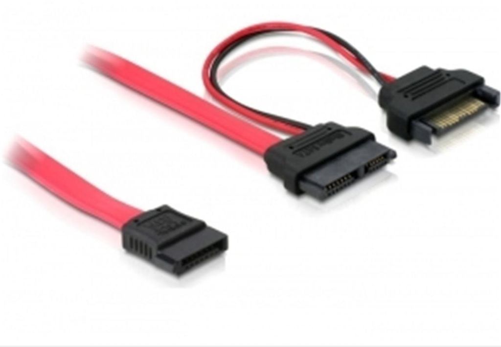 Delock SATA Slimline ALL-in-One cable - SATA-Kabel - Serial ATA 150 - Slimline SATA (W) zu SATA, SATA-Stromstecker - 50 cm