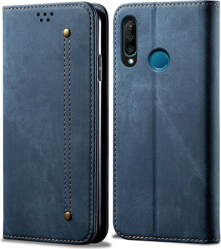 Huawei P30 Lite Hülle, LaimTop Denim Leder Brieftasche Produktbild 