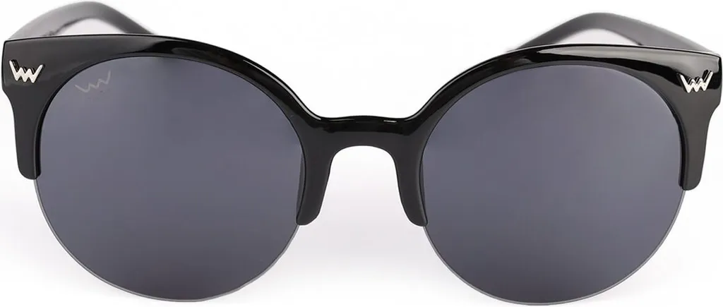 Occhiali da sole Vuch da donna con semi-cornice Corintha in vetro nero