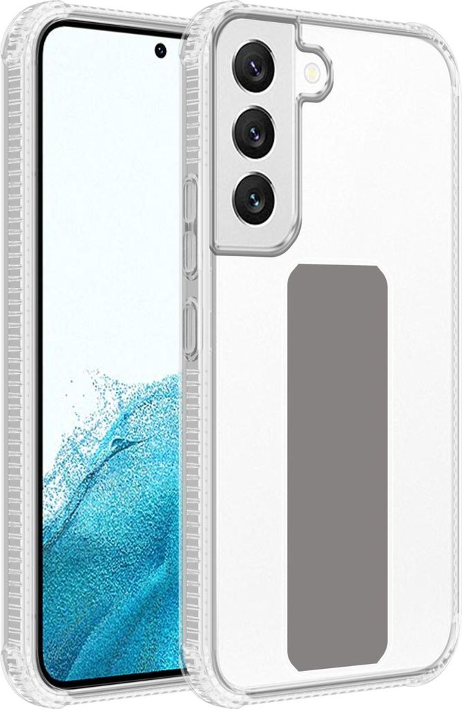 Cadorabo Schutzhülle für Samsung Galaxy S22 PLUS Hülle in Grau Etui TPU Silikon Case Cover Standfunktion