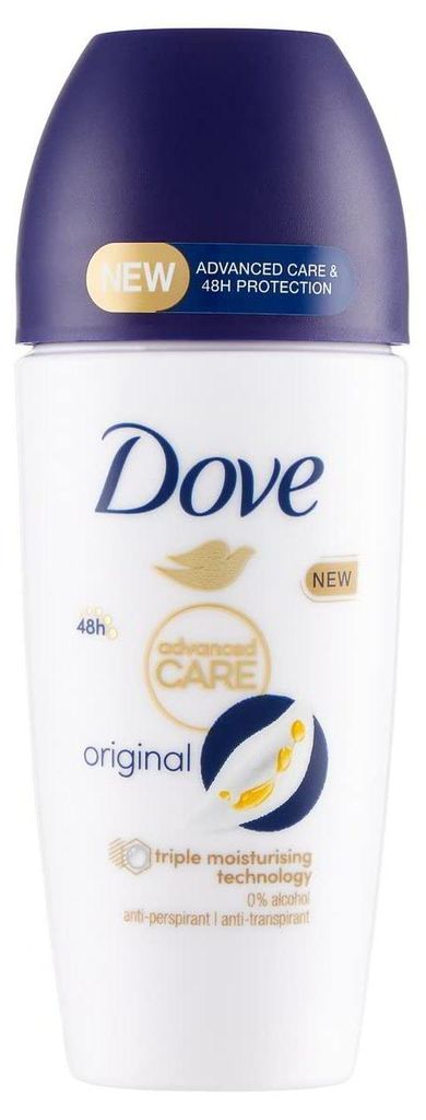 12x Dove Deo Advanced Care Original Roll On Deodorant, Antitranspirant Deodorant, Schutz bis zu 48 Stunden 50 ml + Italian Gourmet Polpa 400g