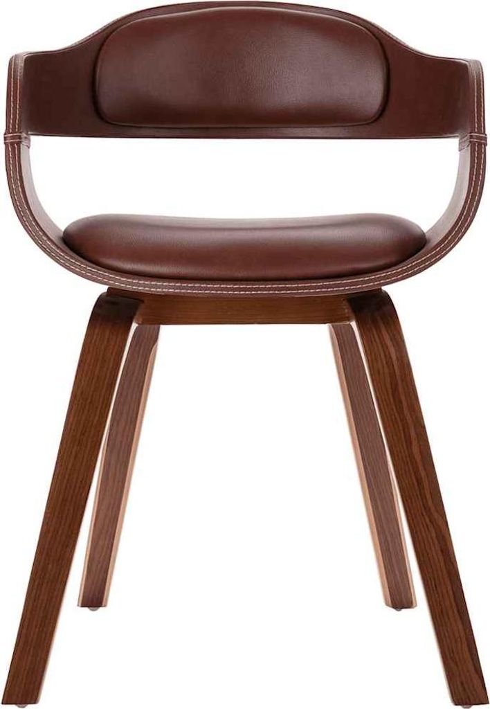 vidaXL Jedálenská stolička Brown Bent Wood and Faux Leather Obrázok produktu 