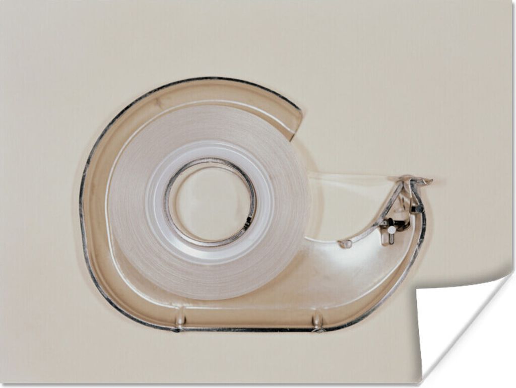 MuchoWow Poster Rolle mit weißem Klebeband in einem Halter 120x90 cm - Wandbild