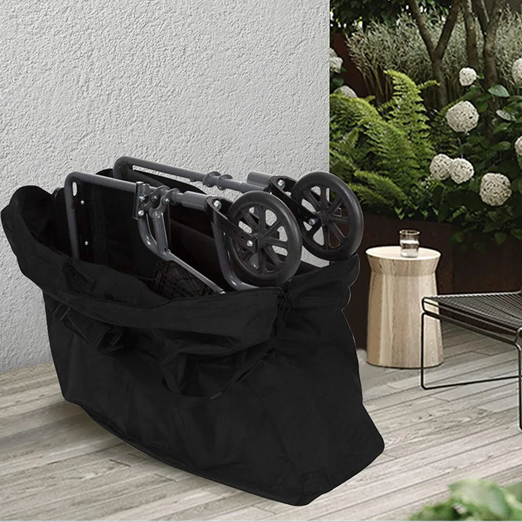 Sac de rangement pour déambulateur avec revêtement imperméable noir - 12