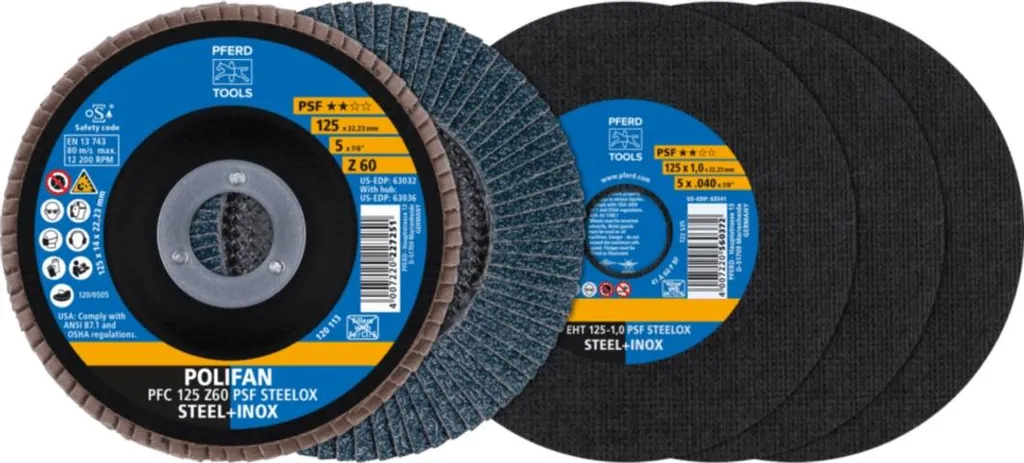 Kit Disques 125mm Anti-Vibrations pour Coupe Nette et Meulage Acier Inox