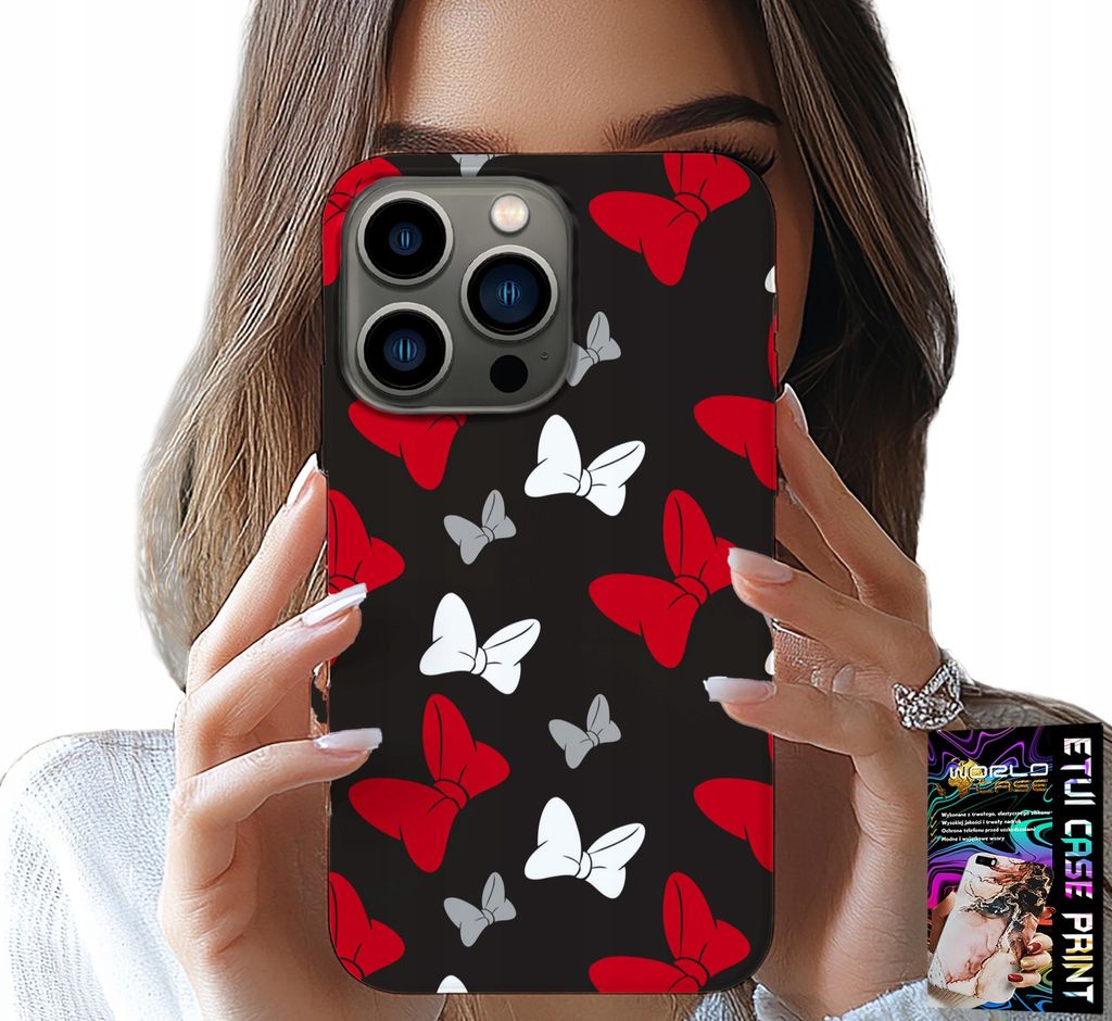 Hülle Für Iphone 14 Pro - Rote Und Weisse Mausbögen, Designs