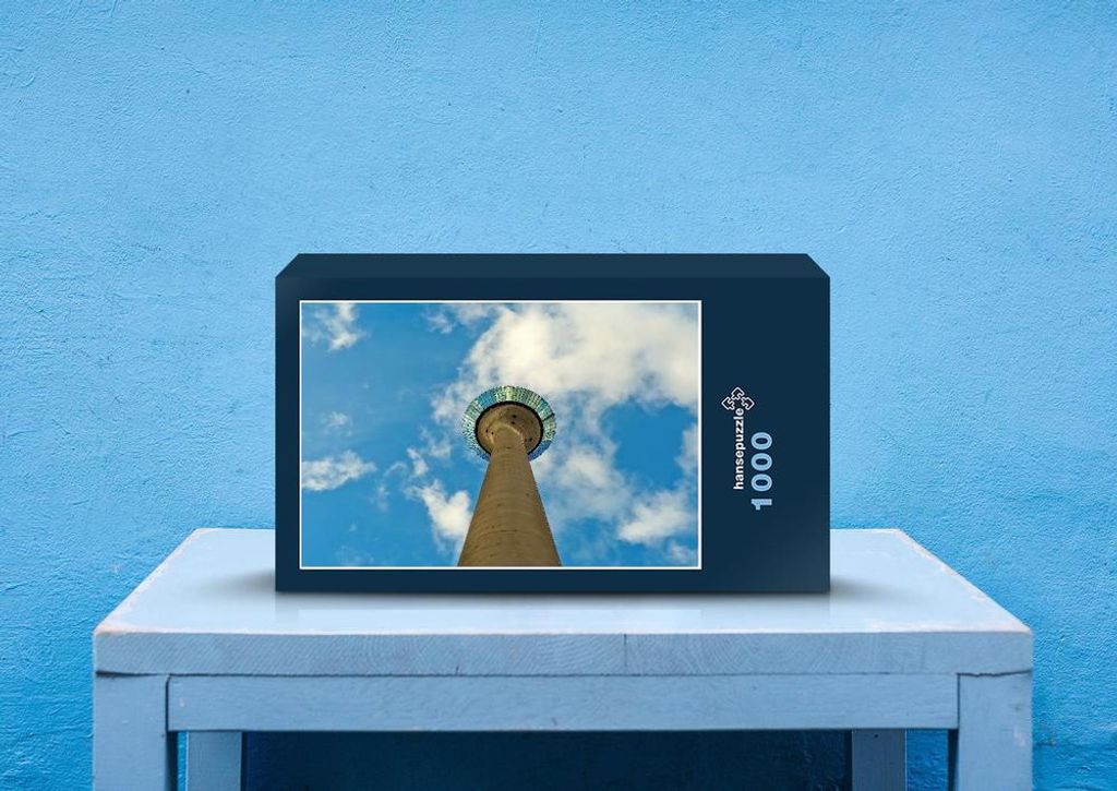 hansepuzzle 53366 - Düsseldorf Puzzle, 1000 Teile, Orte, 60,0 x 46,0cm mit hochwertiger Aufbewahrung, Kartonbox und wiederverschließbarem Beutel