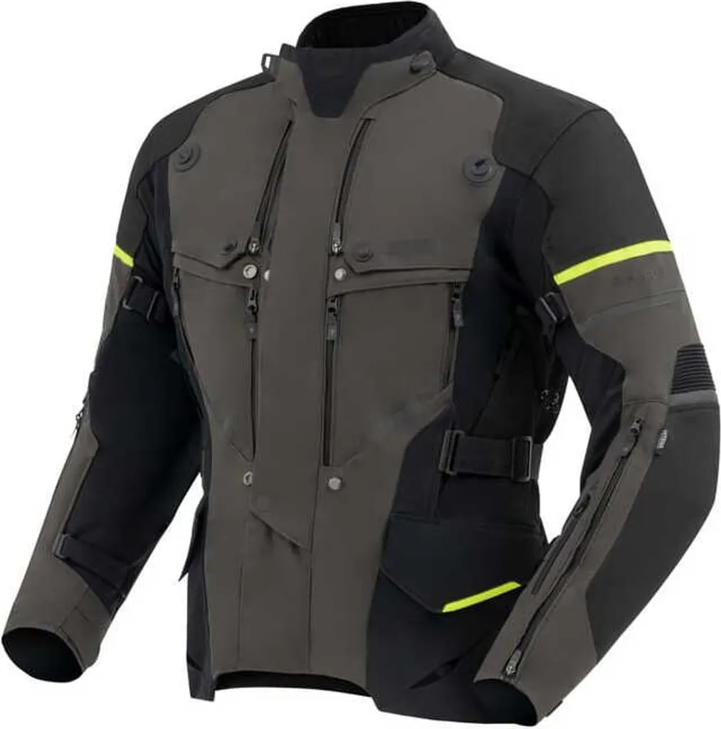 Veste Moto Rebelhorn Range Anthracite Noir Jaune Fluo Taille S
