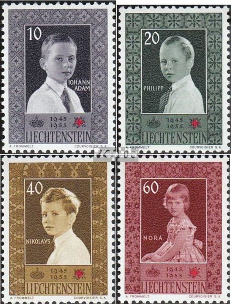 Briefmarken Liechtenstein 1955 Mi 338-341 (kompl.Ausg.) postfrisch Rotes Kreuz