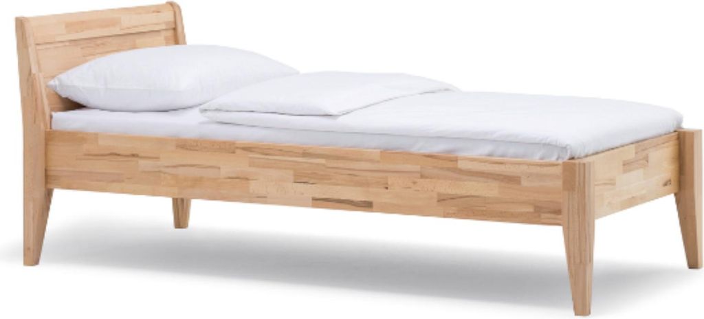 Dico Massivholz Einzelbett Komfortbett Seniorenbett 450.03, Buche natur geölt