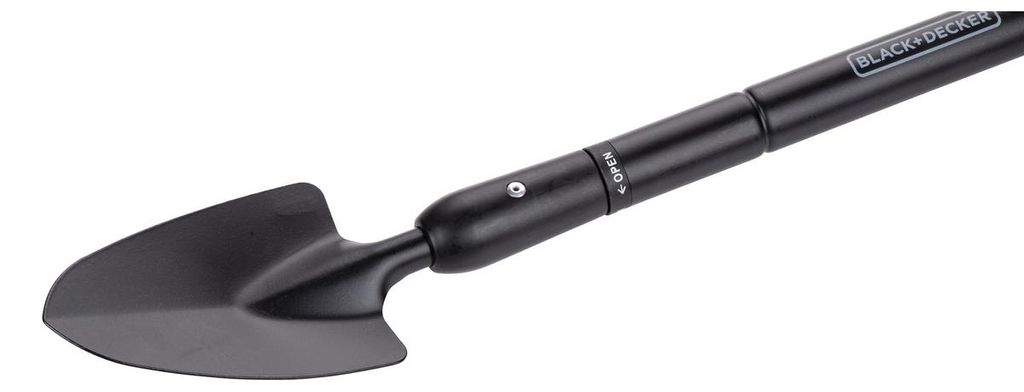 BLACK+DECKER Gartenkelle, Spitzer Kopf, Teleskopstiel Produktbild 