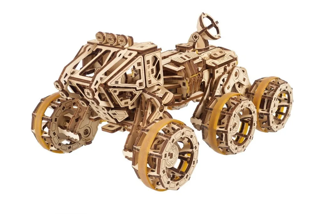 Ugears 3D Puzzle Mécanique Mars Rover en Bois : Maquette à Construire