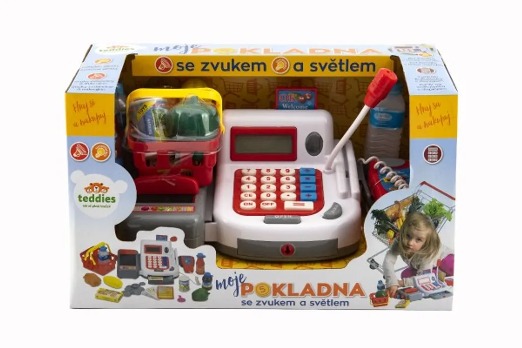 Caisse enregistreuse Teddies 30cm robuste et interactive pour le plaisir - 14