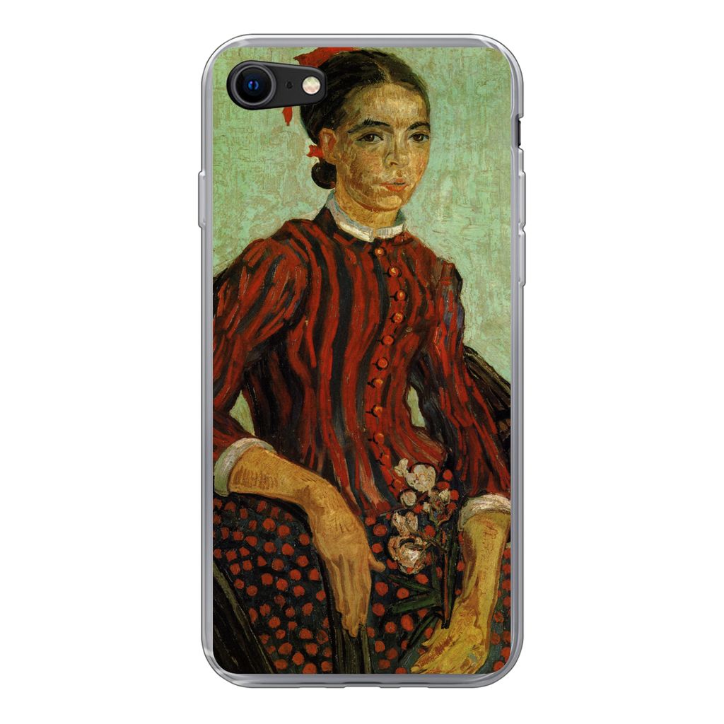 MuchoWow Handyhülle Schutzhülle Hülle für iPhone SE 2022 La Mousmé - Vincent van Gogh Silikon Softcase Handy Hülle - Schutzhülle