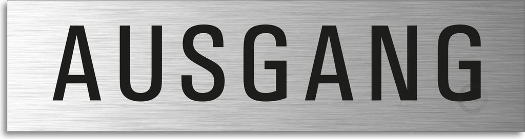 Türschild Ausgang Hinweisschild Textschild Aluminium Produktbild 