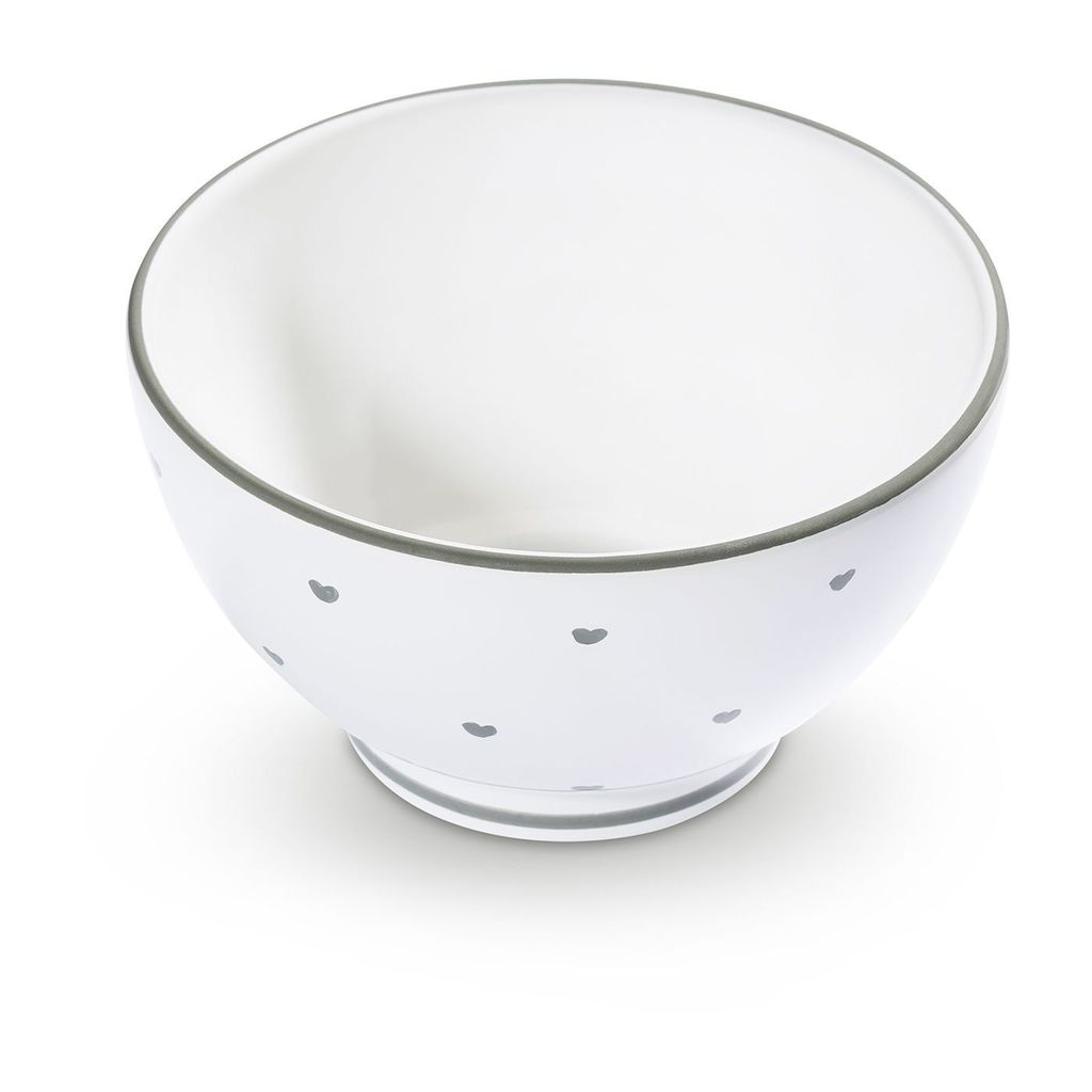 Gmundner Keramik Herzerl Grau Miska na müsli 14 cm