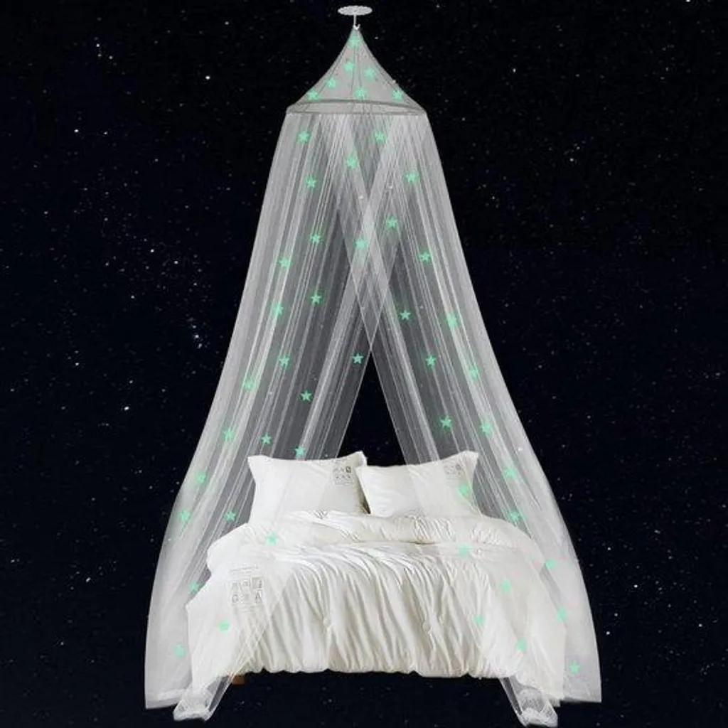 Lit enfant moustiquaire et baldaquin étoilé - Anti-insectes et calme