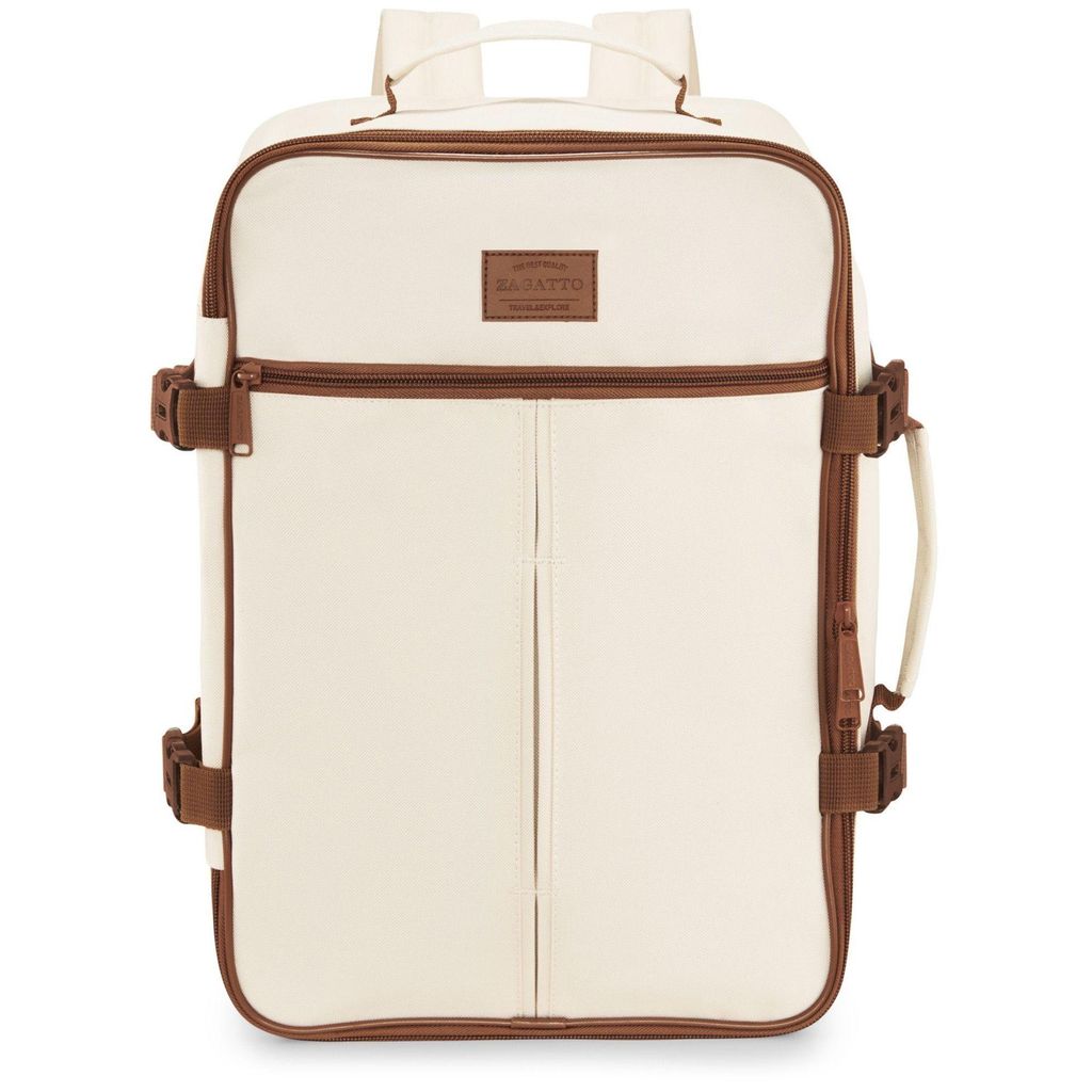 Zagatto Damen reiserucksack Handgepäck 40x30x20 24L WIZZAIR RYANAIR Beiger ZG1100