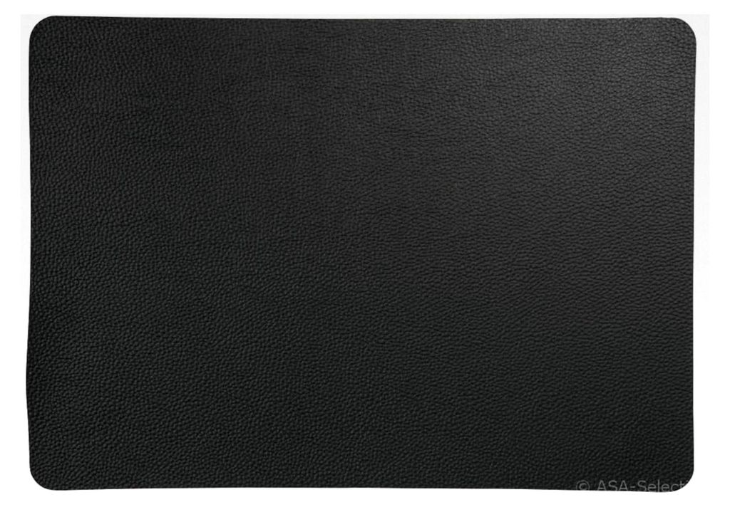 Leder Tischset, roughblack 46x33cm, Lederoptik