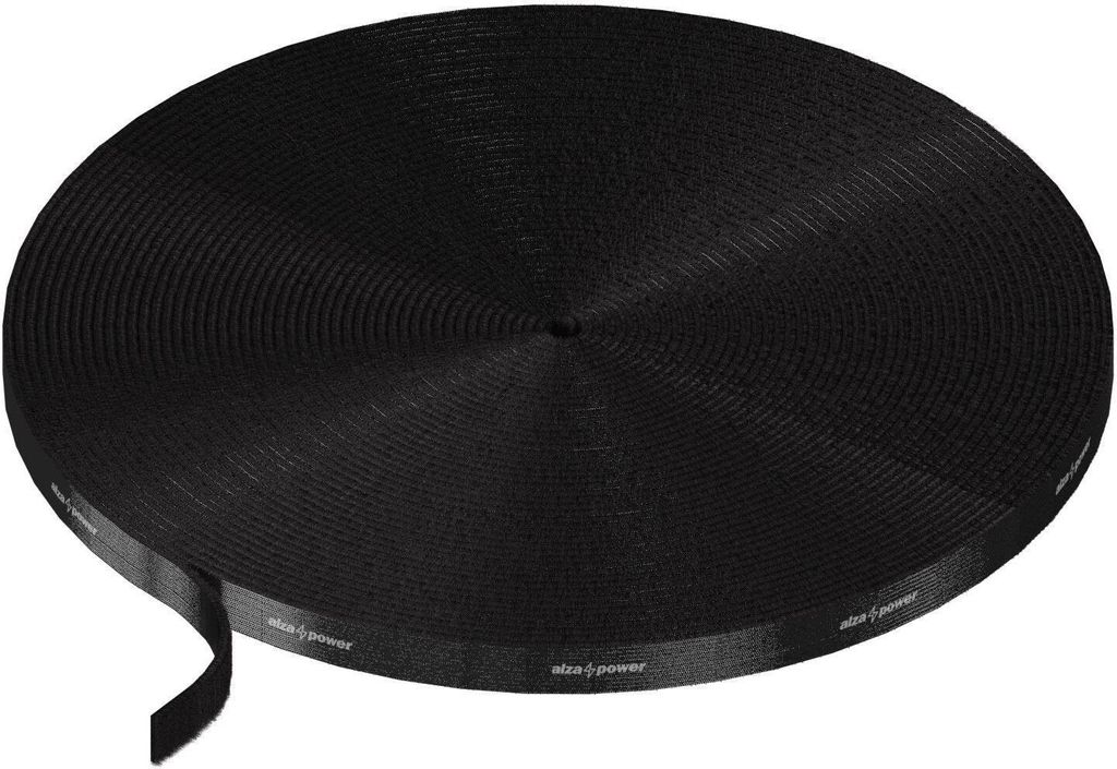 AlzaPower VelcroStrap Rolle 25m schwarz