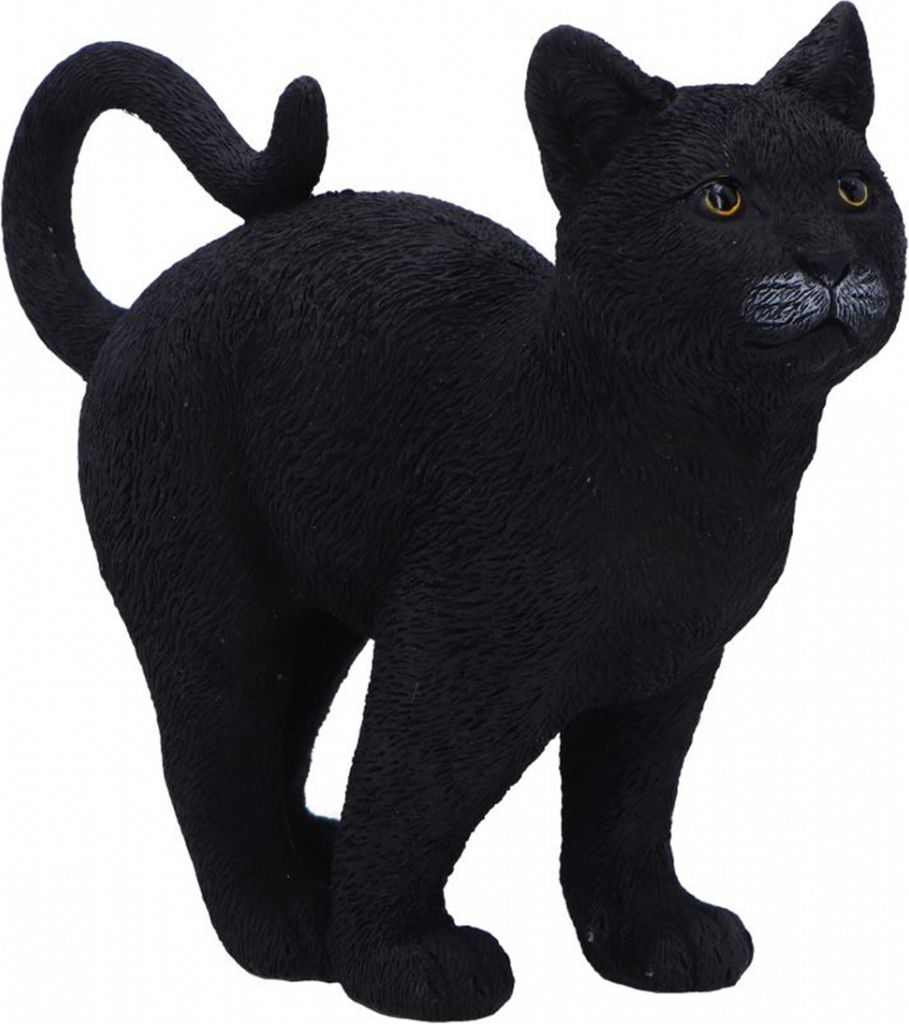 Schwarze Katzenfigur ";Moonlight Watcher"; 15 cm
