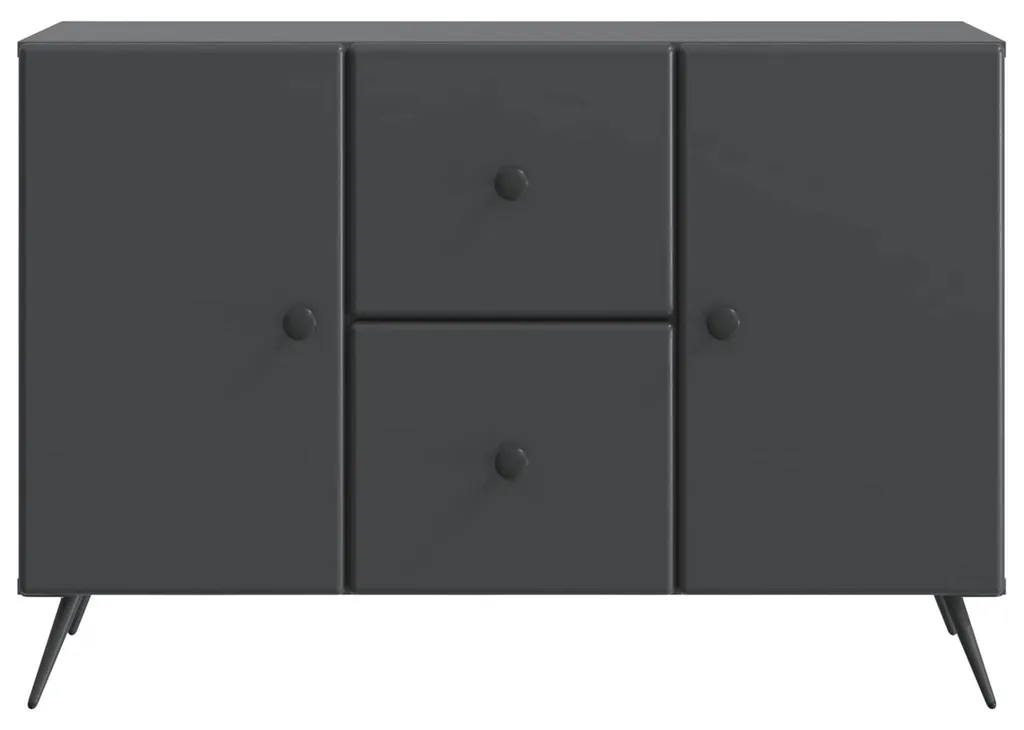 Commode de rangement noire vidaXL 89 cm avec compartiments spacieux