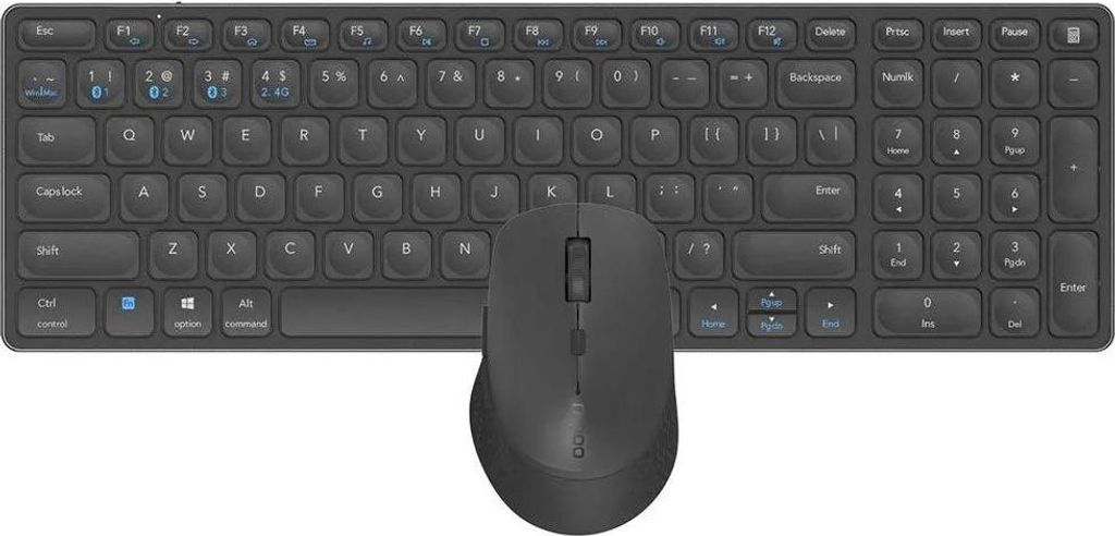 Tastiera e mouse senza fili Rapoo 9700m Nero Nero Taglia Immagine del prodotto 