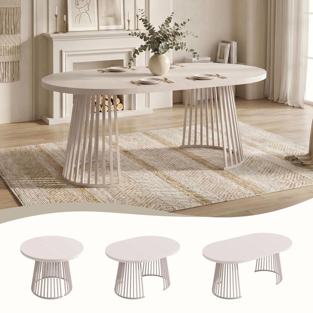 Uitschuifbare eettafel 100/138/176 × 100 cm, met een Productafbeelding 