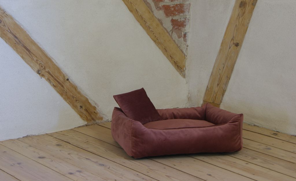 Rohrschneider RS 22240.126 Kuschelsofa Samt rosa Gr.2 – Haustiermöbel