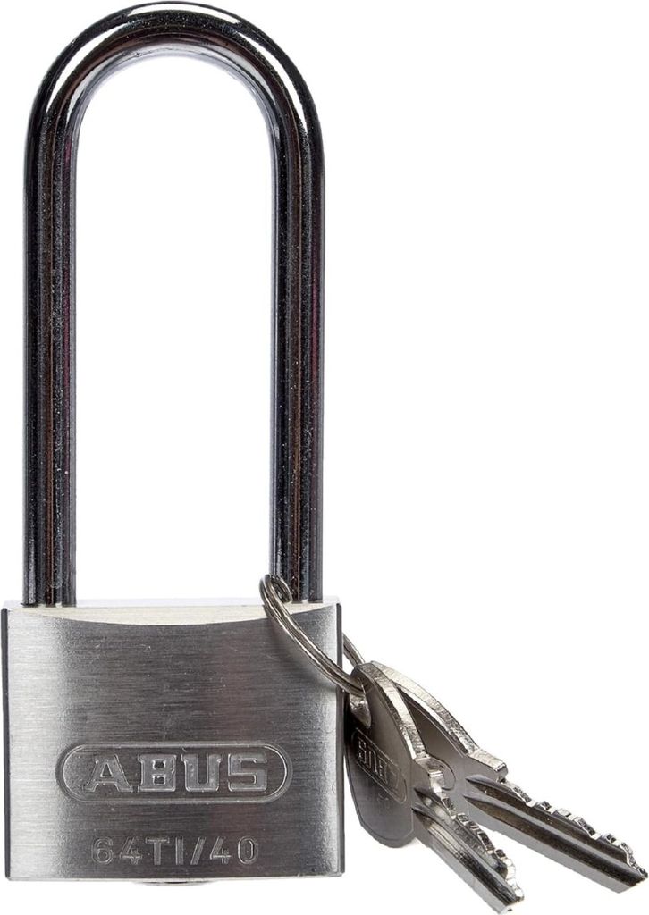 2x ABUS Vorhängeschloss Titalium 64TI/40HB63 gl.-6411 - mit hohem Bügel - ABUS-Sicherheitslevel 5
