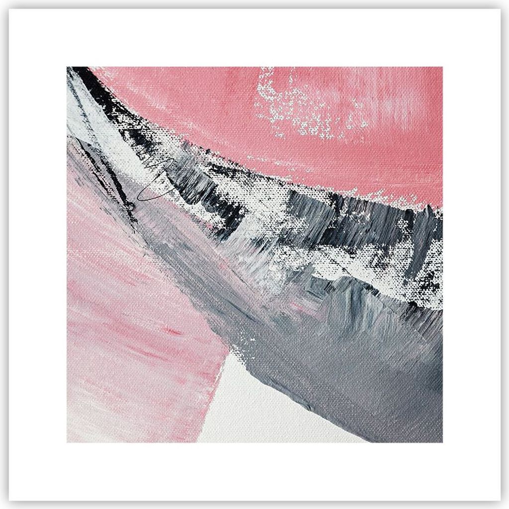 Poster - Poster ohne Rahmen - Rosa Grau Farbe - 30x30 cm - Wand Bild - Wanddeko - Wandbilder - Kunstposter - Wandposter - Bilder - Kunstdruck - Wan...