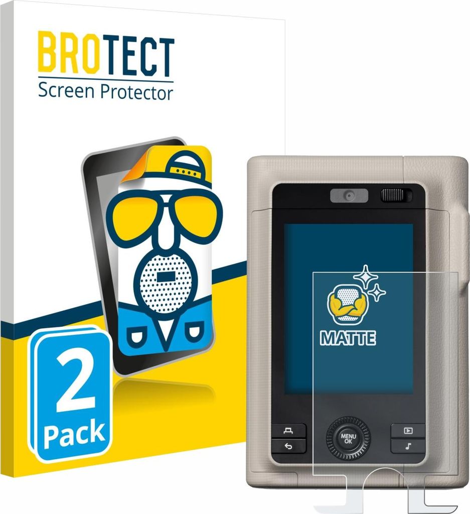 2x BROTECT Schutzfolie für Fujifilm Instax Mini LiPlay Plus Displayschutz Displayschutzfolie Folie Matt Entspiegelungsfolie