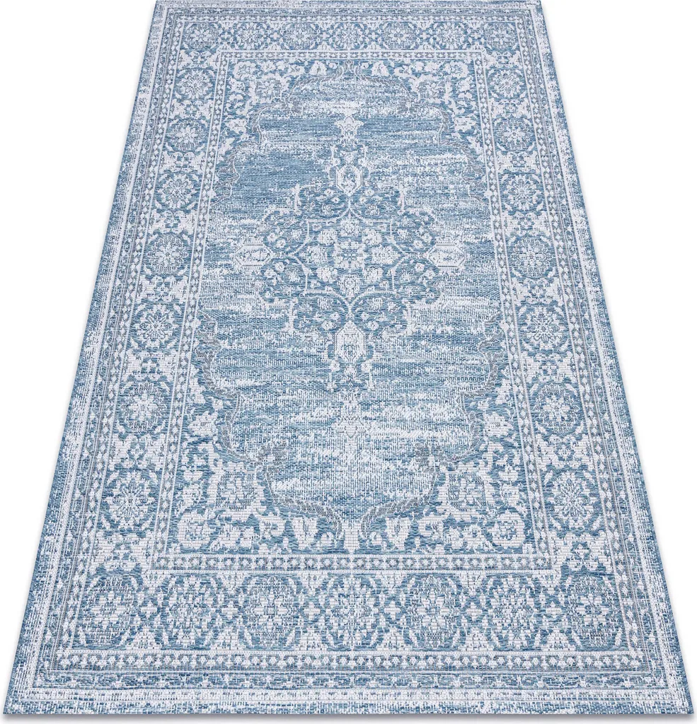 Tapis SISAL LOFT 21213 bleu et argent 160x230 cm - Style Ornement