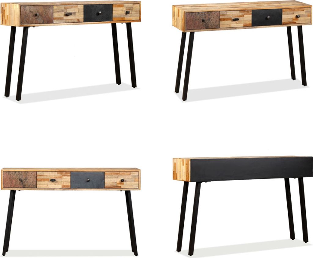 vidaXL Konsolentisch Recyceltes Teak Massiv 120 x 30 x 76 cm - Konsolentisch - Konsolentische - Beistelltisch - Beistelltische