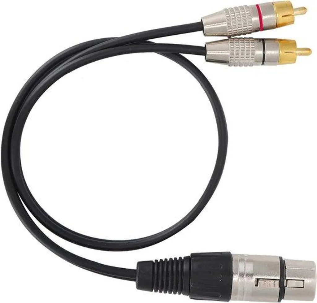 Câble répartiteur audio XLR femelle vers double XLR mâle en PVC et métal
