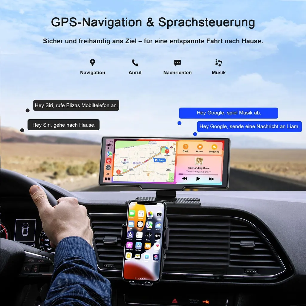 Console Multimédia Android Auto et Apple CarPlay sans fil de 60 Hz - 9