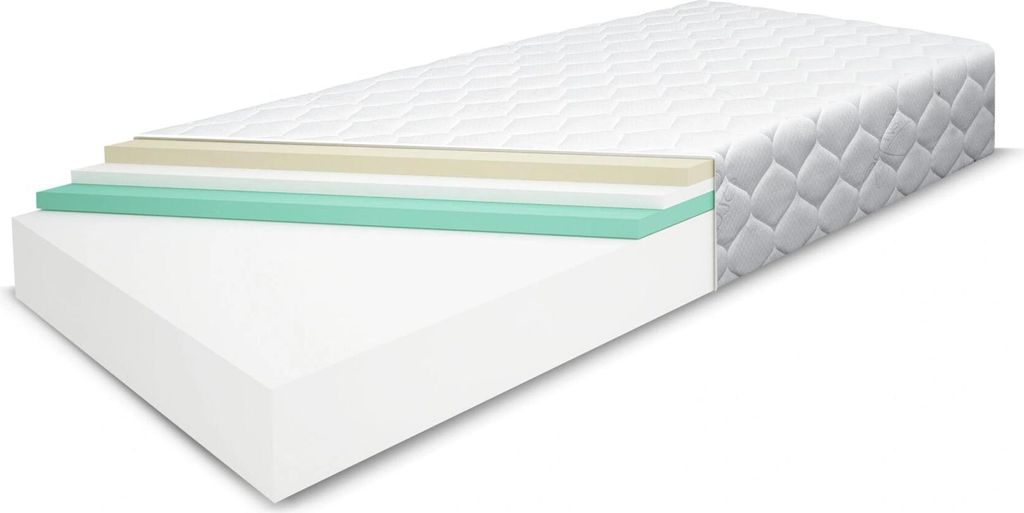 Schaummatratze MULTIFOAM HR40 + VISCO H3 20 cm wendbar antiallergisch 180 x 200 cm
