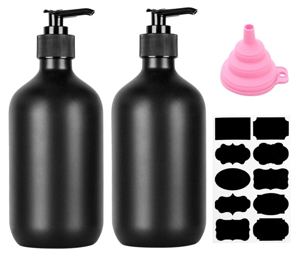 500-ml-Seifenspender, nachfüllbare Shampooflaschen, Spülmittelspender, leere Pumpflaschen für Duschgel, Lotionen und Shampoos in Küche und Bad,...