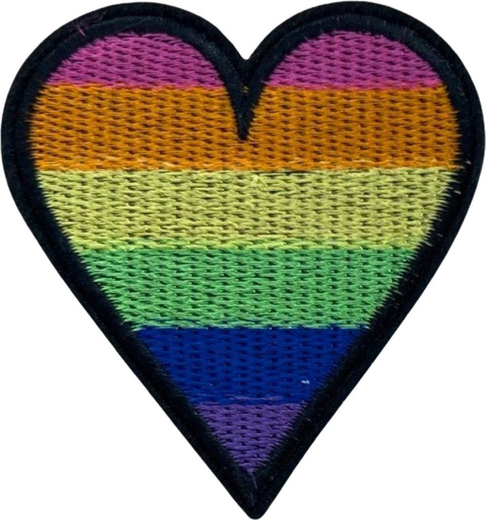Herz-Regenbogen-Emblem-Aufnäher zum Aufbügeln