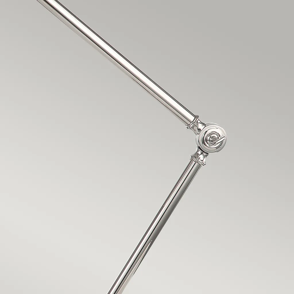 Lampe Provence Elstead Nickel Poli - Éclairage de bureau ajustable 59cm - 6