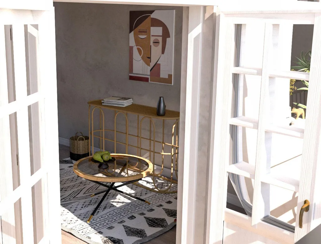 Console étroite Samui en rotin et métal pour optimiser les petits espaces - 11