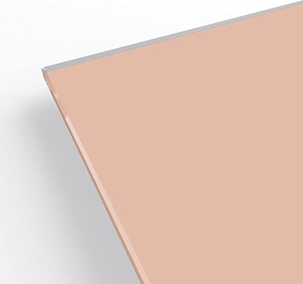 Lacobel - einseitig lackiertes Glas - Farbdekor - Rosa Nude 110 x 60 cm in 6mm Stärke