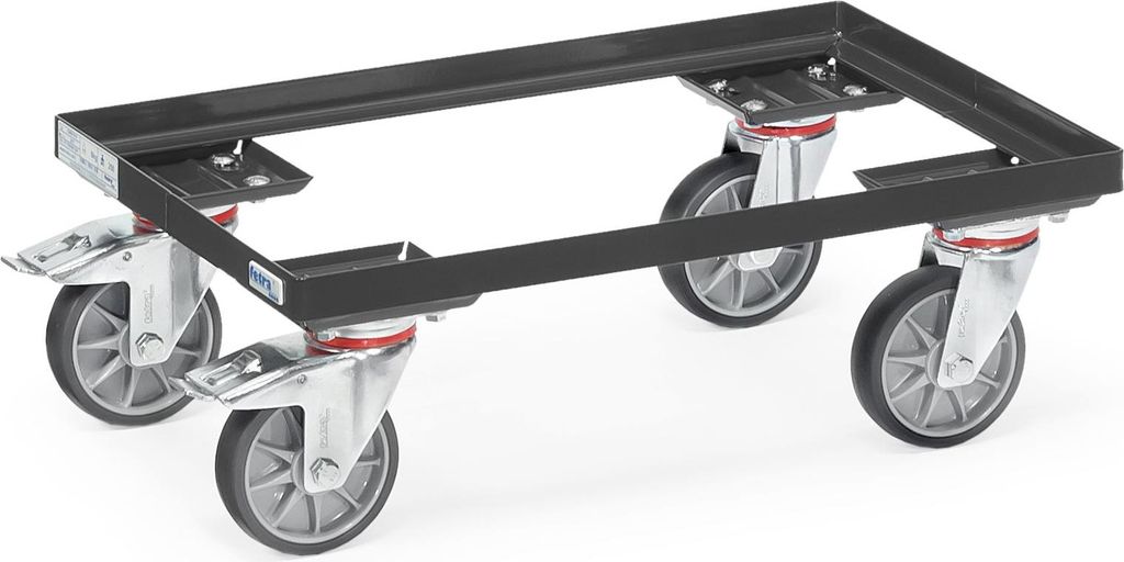 Fetra Eurokasten-Roller 250 kg Ladefläche L x B 610 x 410 mm - Grey Edition