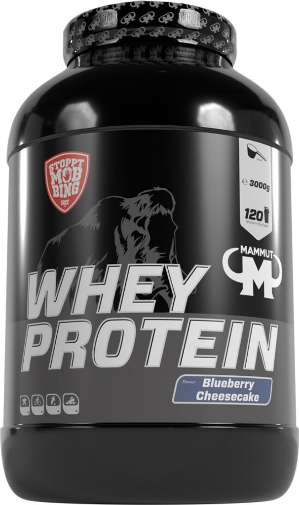 Mammut Nutrition - Whey Protein - 3000 g Dose, 1 x 3000 g Dose, Geschmack: Blueberry Cheesecake
