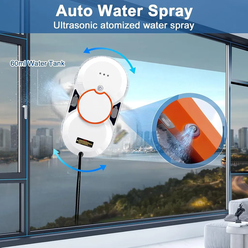 Robot lave-vitres intelligent 3800 Pa avec télécommande, modèle UE