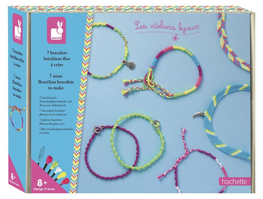 Janod Bastelset Neon Armbänder machen - Kreativer Schmuck Produktbild 