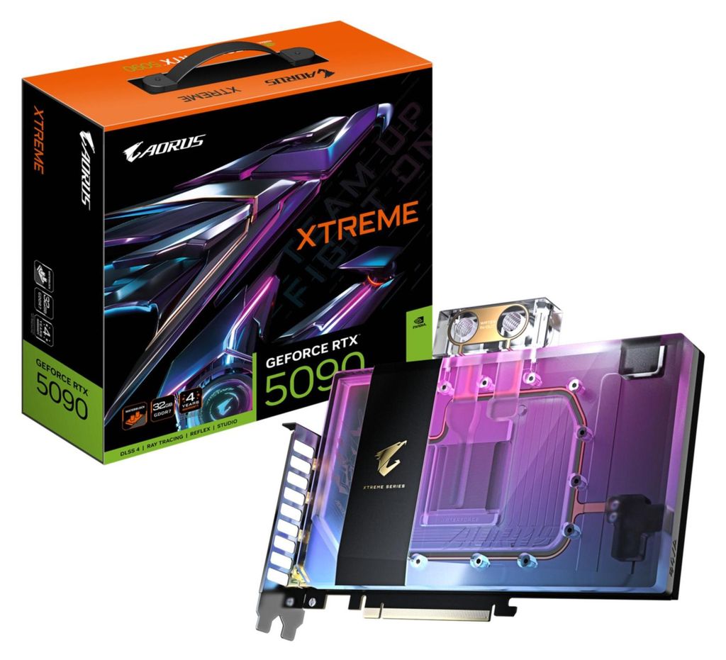 GeForce RTX 5090 AORUS XTREME WATERFORCE WB 32G (DLSS 4, 3x Produktbild 